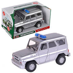 Машина 9076-B Внедорожник серебристый, на батарейках, в коробке Playsmart
