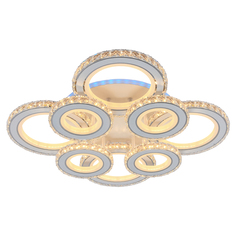 Светодиодная люстра 8061/4+4 WHT 320W+10W RGB Profit Light