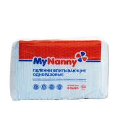 Одноразовые впитывающие пеленки My Nanny, 60 x 90 см, 30 шт. Medmil