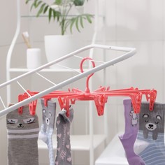 Сушилка для белья подвесная складная, 36×36 см, 12 прищепок, цвет МИКС No Brand