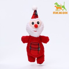 Игрушка мягкая для собак "Мороз" с пищалкой, 34 х 16 см Пижон