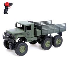 Машинка р/у Фургон, привод 4WD, аккумулятор, 1:16, зеленый No Brand