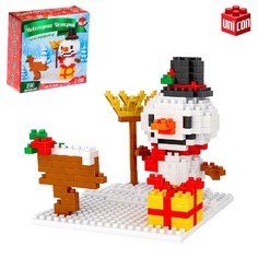 Конструктор Unicon Новогодние Истории Снеговик 290 деталей