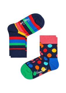 Носки детские Happy socks 2-pack Kids Stripe Sock KSTR02 цв. разноцветный р. 15