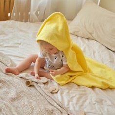 Полотенца для новорожденных Крошка Я махровое, 85х85 см, светло-желтый
