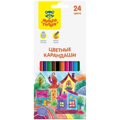 Цветная карандаши Мульти Пульти Невероятные приключения, 24 цветов, заточенные, картон