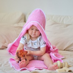 Полотенца для новорожденных Крошка Я махровое, 85х85 см, розовый, 100% хлопок, 340 г/м2