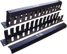 Lanmaster Кабельный органайзер Lanmaster TWT-ORG/CV-2U 19" 2U c крышкой No Brand