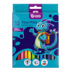 Фломастеры SchoolФормат Smart Dino стандартные 12 цветов