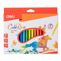 Фломастеры Deli ColoRun 18 цветов