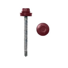 Tech-Krep Саморез КР св. 5,5x19 RAL-3005 винно-красный 60 шт - коробка с ок 125699