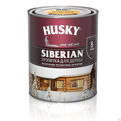 Пропитка для дерева HUSKY SIBERIAN полуматовая белая 9л