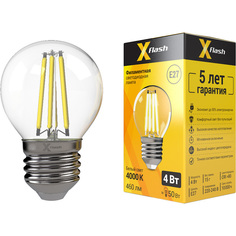 X-flash Лампочка светодиодная XF-E27-FL-G45-4W-4000K-230V арт. 48021