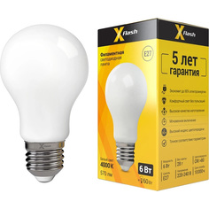 X-Flash Лампочка светодиодная XF-E27-FLM-A60-6W-4000K-230V арт.48175