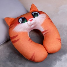 Игрушки-антистресс mni mnu Котик 29х28х7 см, коричневый