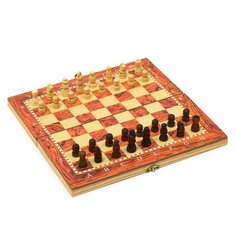 Настольная игра 3 в 1 Монтел: нарды шашки шахматы 24 х 24 см 2865266 No Brand