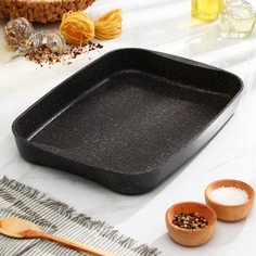 Противень Granit Ultra, 40×29,5×5 см, антипригарное покрытие, цвет чёрный Kukmara