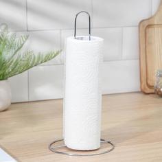 Подставка под бумажные полотенца Доляна, 14×14×29 см, цвет хром