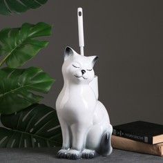 Подставка под ёрш "Кошка" с ёршиком, 20х18х37см Хорошие сувениры