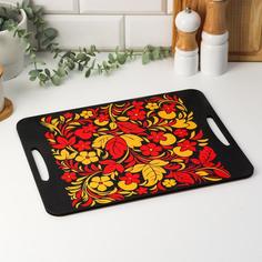 Доска разделочная и сервировочная -поднос "Хохлома 2" 36х28 см Дарим Красиво