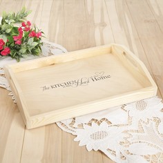 Поднос с декором, 40×30×7,5 см, сосна Доляна