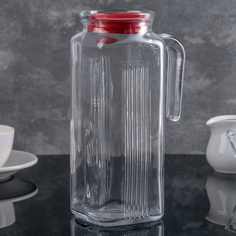Кувшин Frigo, 1 л, красная крышка Paşabahçe
