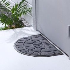 Коврик придверный полукруглый с окантовкой Доляна «Welcome. Арки», 40×60 см, цвет МИКС