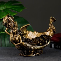 Подставка конфетница "Дракон и русалка" 33х16х21см Хорошие сувениры