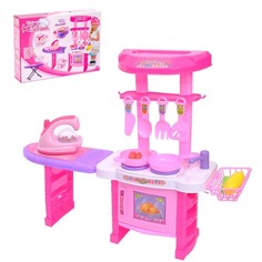 Игровой модуль Мамина помощница, кухня, гладильная доска, утюг No Brand