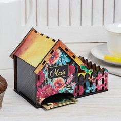 Чайный домик "Цветы", 10,5х12 см No Brand