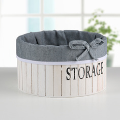Корзина для хранения Доляна Storage, 19×19×10 см, цвет белый
