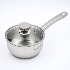 Ковш «Антея», 1,5 л, d=16 см, капсульное дно, стеклянная крышка, металлическая ручка Katun