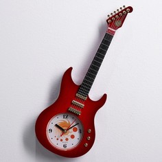 Часы настенные, серия: Интерьер, "Гитара", 11 х 38 см, 1 АА, микс
