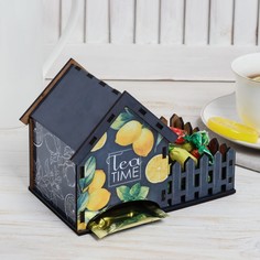 Чайный домик "Tea time", 10,5х12 см No Brand
