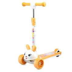 Самокат U066857Y 3-х кол, PU, желтый КНР