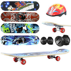 Скейт детский U048983Y ( в комплекте: шлем и налокотники) в сумке КНР