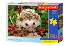 Пазлы 100 Ежик с ягодами Castorland