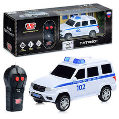 Машина р/у УАЗ Патриот, Полиция, 15,5 см, (свет, белый) в коробке Технопарк