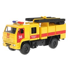 Машина металл Камаз-43502 Аварийная служба, 15 см, двери, подв детали, инерционная Технопарк