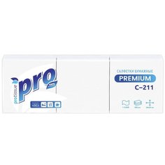 Салфетки бумажные Protissue 1сл 24х24 белые 500шт в уп С211 1415046 C211