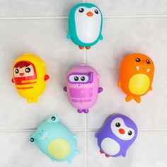 Игрушки для ванной Крошка Я Малыши животные, 6 шт, малышей