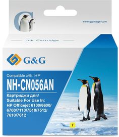 Картридж для струйного принтера G&G NH-CN056AN (A0GG2HNHCN056AN) желтый, совместимый
