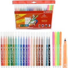 Stabilo 24 цветов картон