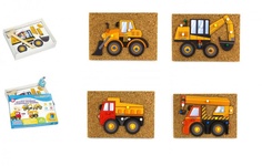 Конструктор Woodlandtoys Веселые гвоздики.Строительная техника 21x16 СИБИРСКИЙ СУВЕНИР ООО