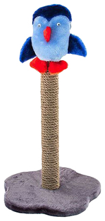 Когтеточка-столбик Дарэлл ЧИП, с пингвином, джут, 38x38x58 см