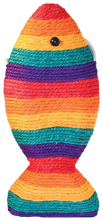 Когтеточка ЗооПласт, Рыбка, подвесная, цветная 41 см