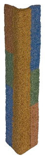 Когтеточка Дарэлл, угловая, большая, ковролин, цветная, 74x39,5 см