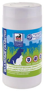 Салфетки влажные гигиенические Айда гулять! с антисептическим эффектом, 26х15 см, 40 шт Фармакс