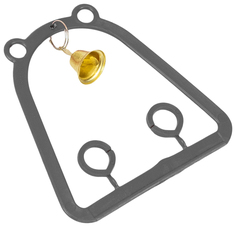 Игрушка для птиц Yami-Yami Качели с колокольчиком, серая, 9,5х9,5 см