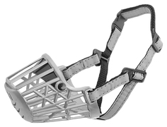 Намордник пластиковый Yami-Yami №5, светоотражающий металлик, 26 см